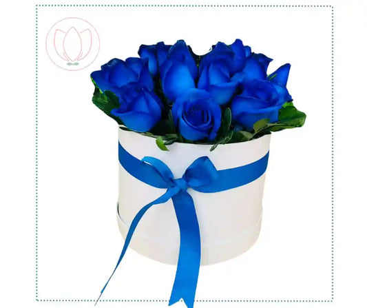 Box 12 rosas azules