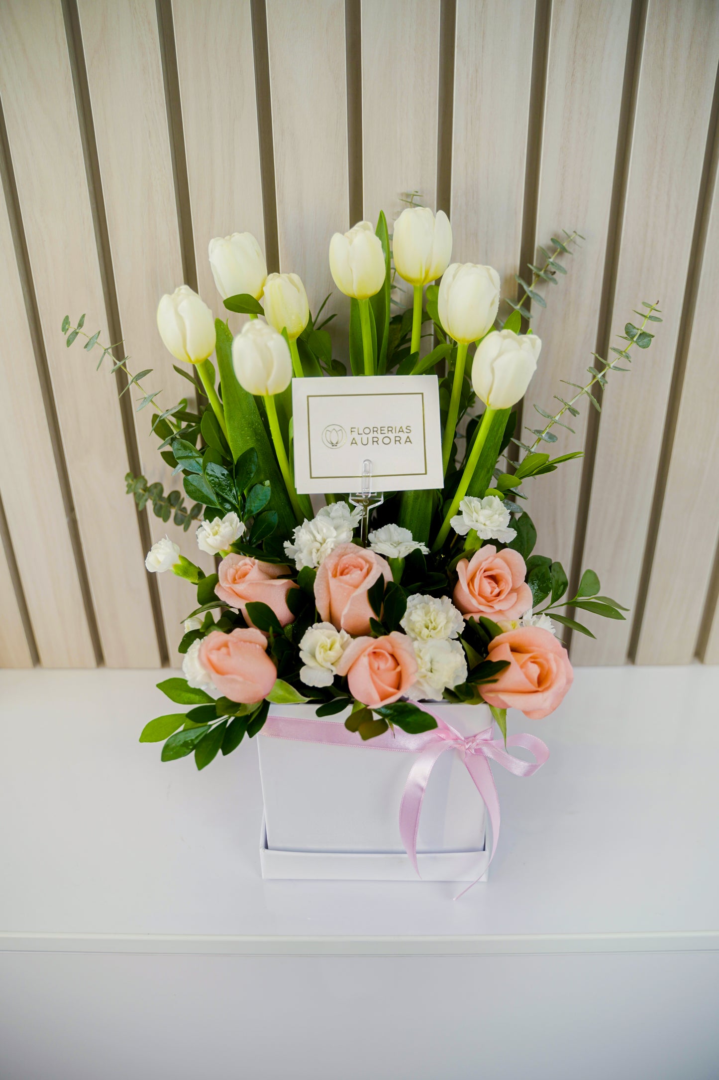 Arreglo tulipán rosa