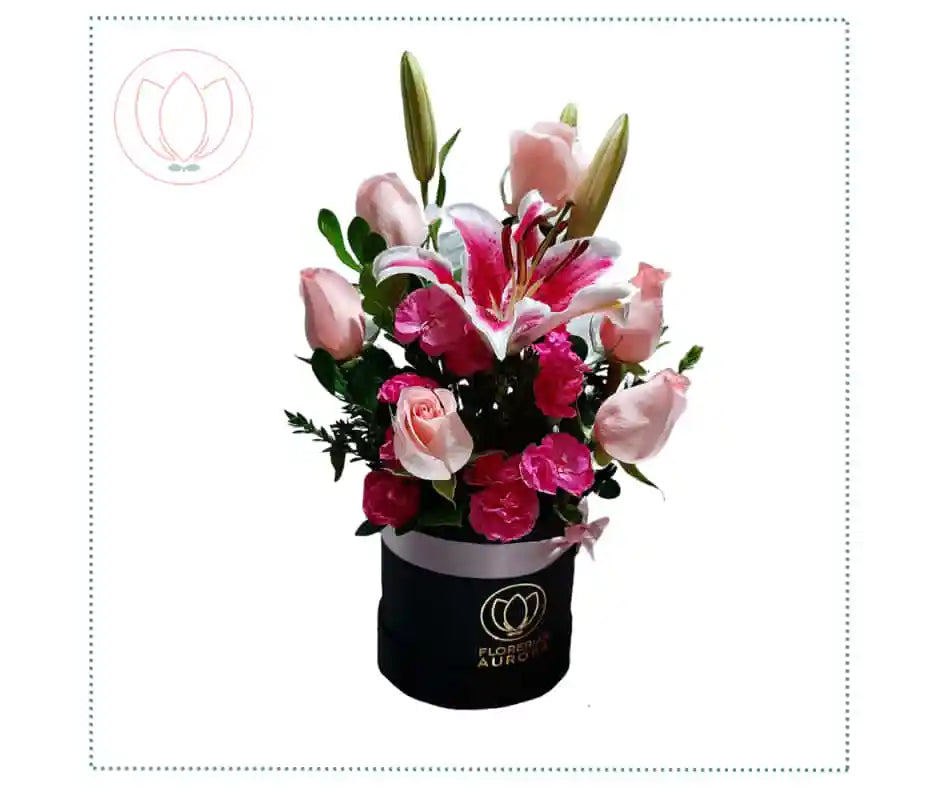 Box Lilium y rosas