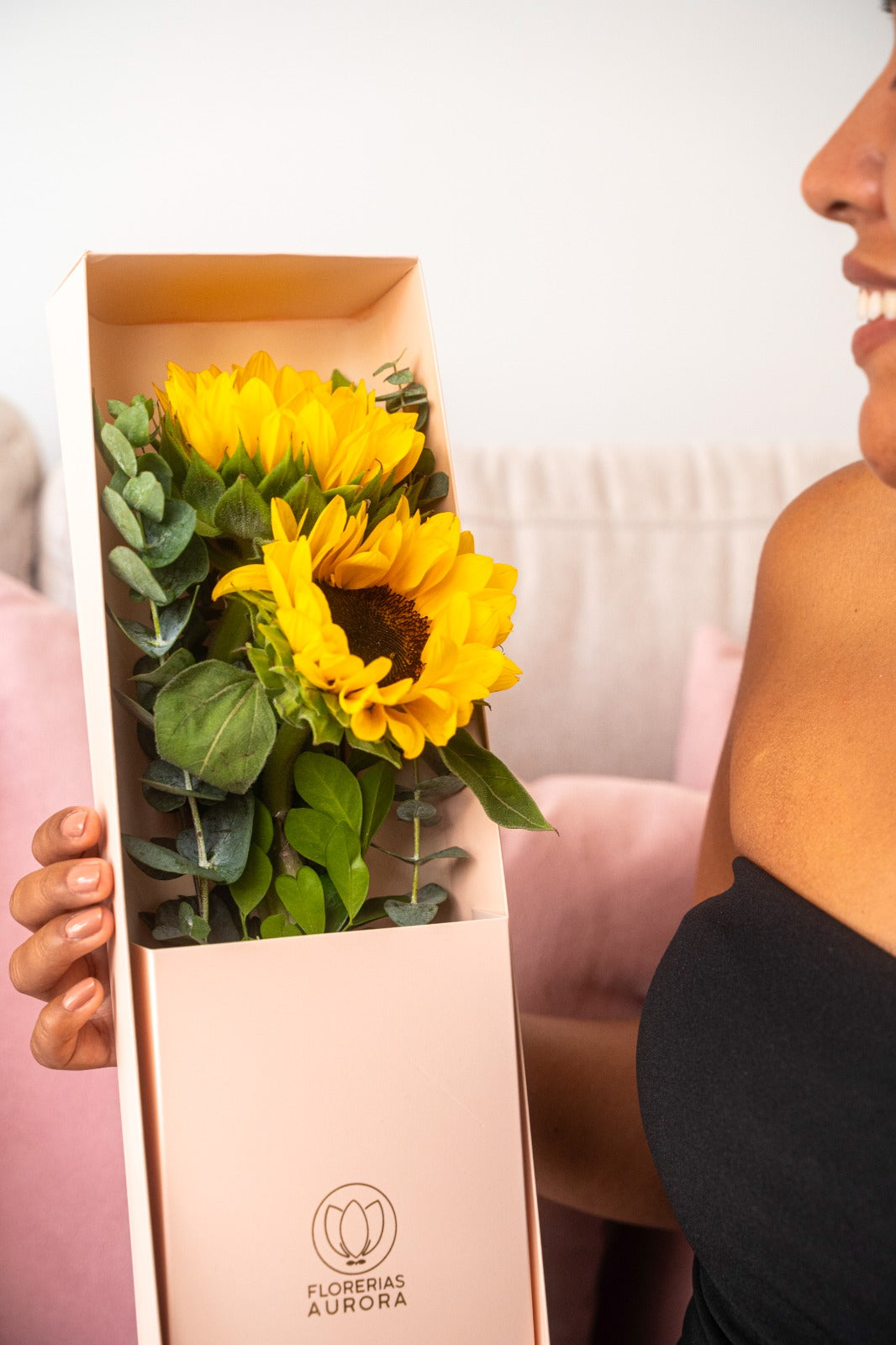 Caja con Girasoles